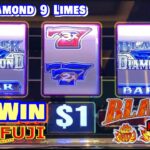 Viewer Request😍 BLAZING $7$ Slot & Black Diamond Slot Max Bet $27 9 Lines 赤富士スロット