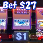 Black Diamond Slot machine 3 Reel, 9 Lines Max Bet $27 赤富士スロット