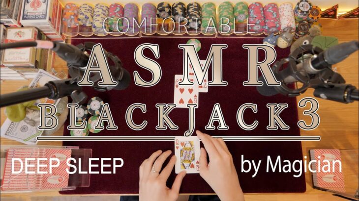 ASMR Blackjack Casino Game Role-play SUPER TIGHT byMagician [No Talking&No BGM] 手フェチトランプディーラーポーカーチップ