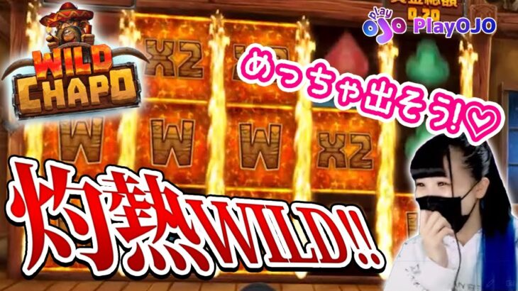 【オンラインカジノ/オンカジ】スロット WILD CHAPO (ワイルドチャポ)で灼熱WILD！！【プレイオジョ】