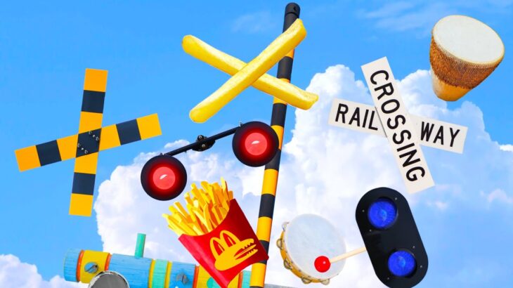 【踏切アニメ】打楽器回転スロットふみきりカンカン♪＼カジノ／Casino Slots! Imaginary railroad crossings and trains!